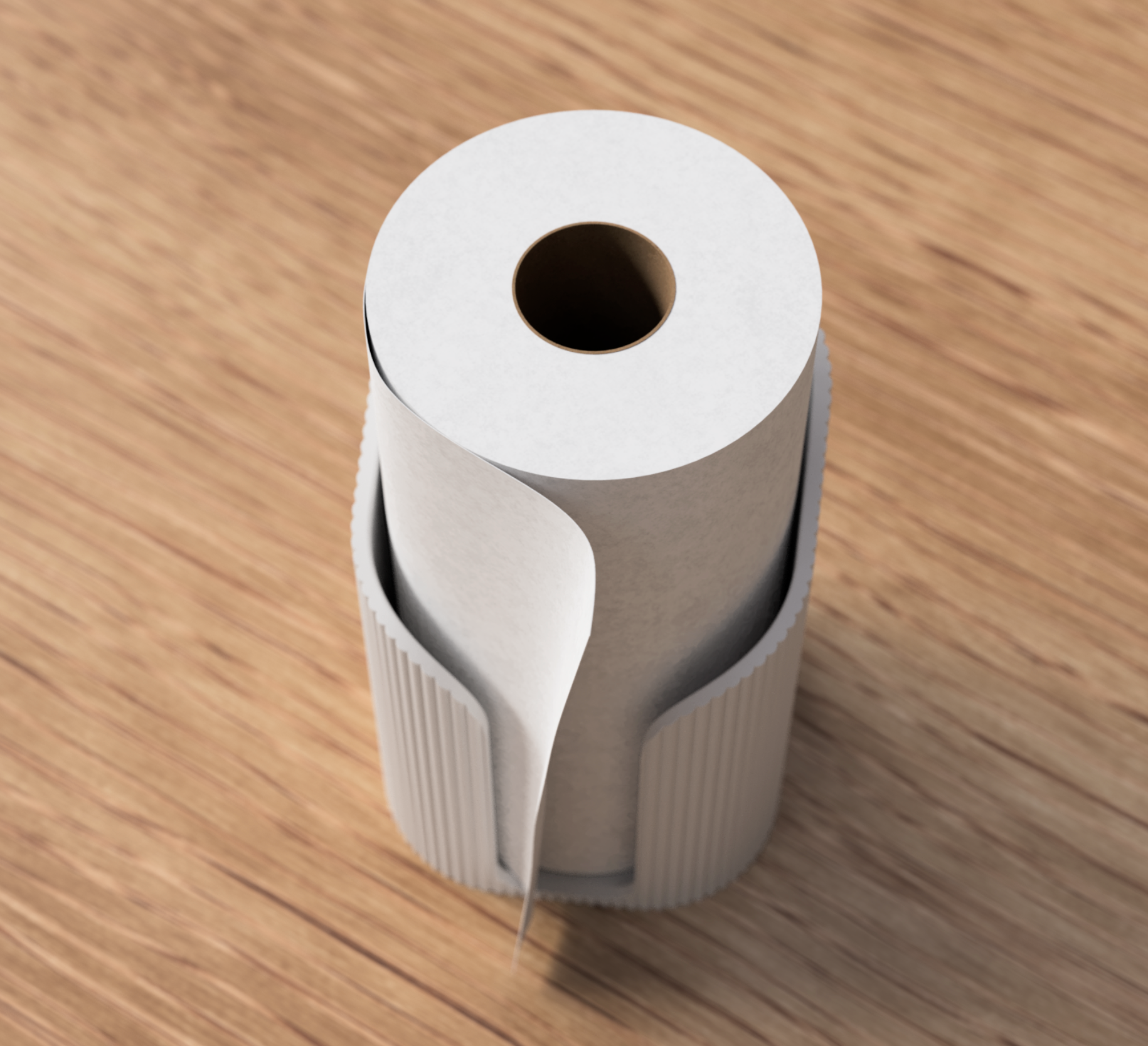 Japandi Paper Towel Holder – Freestanding 3D Printed Kitchen Stand | UK Made