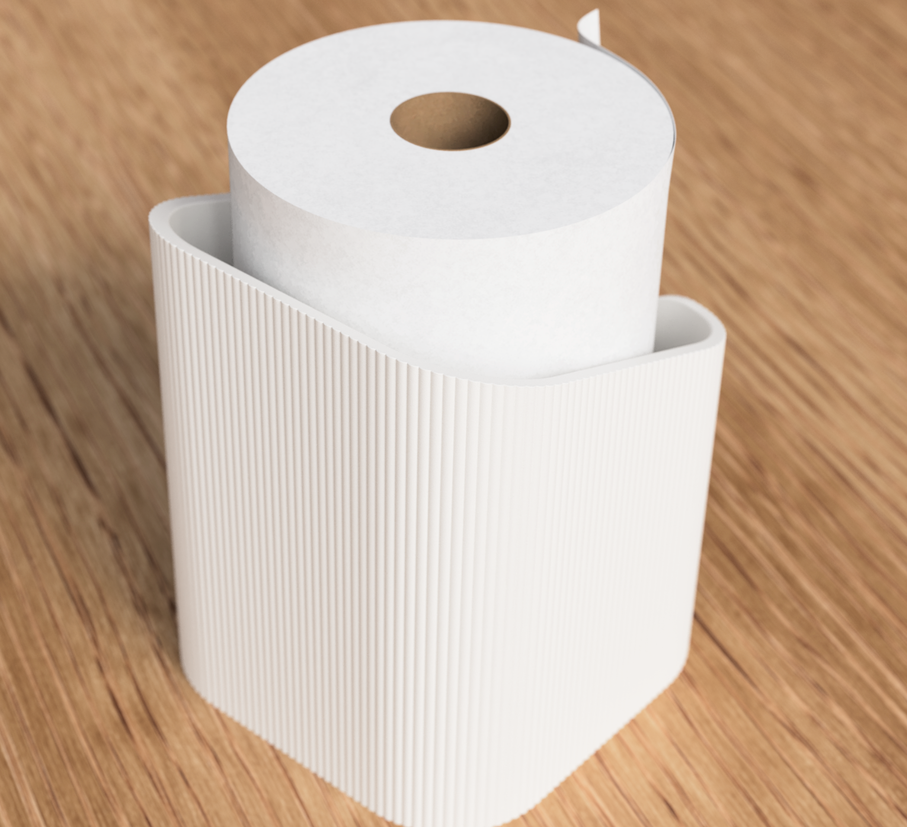 Japandi Paper Towel Holder – Freestanding 3D Printed Kitchen Stand | UK Made