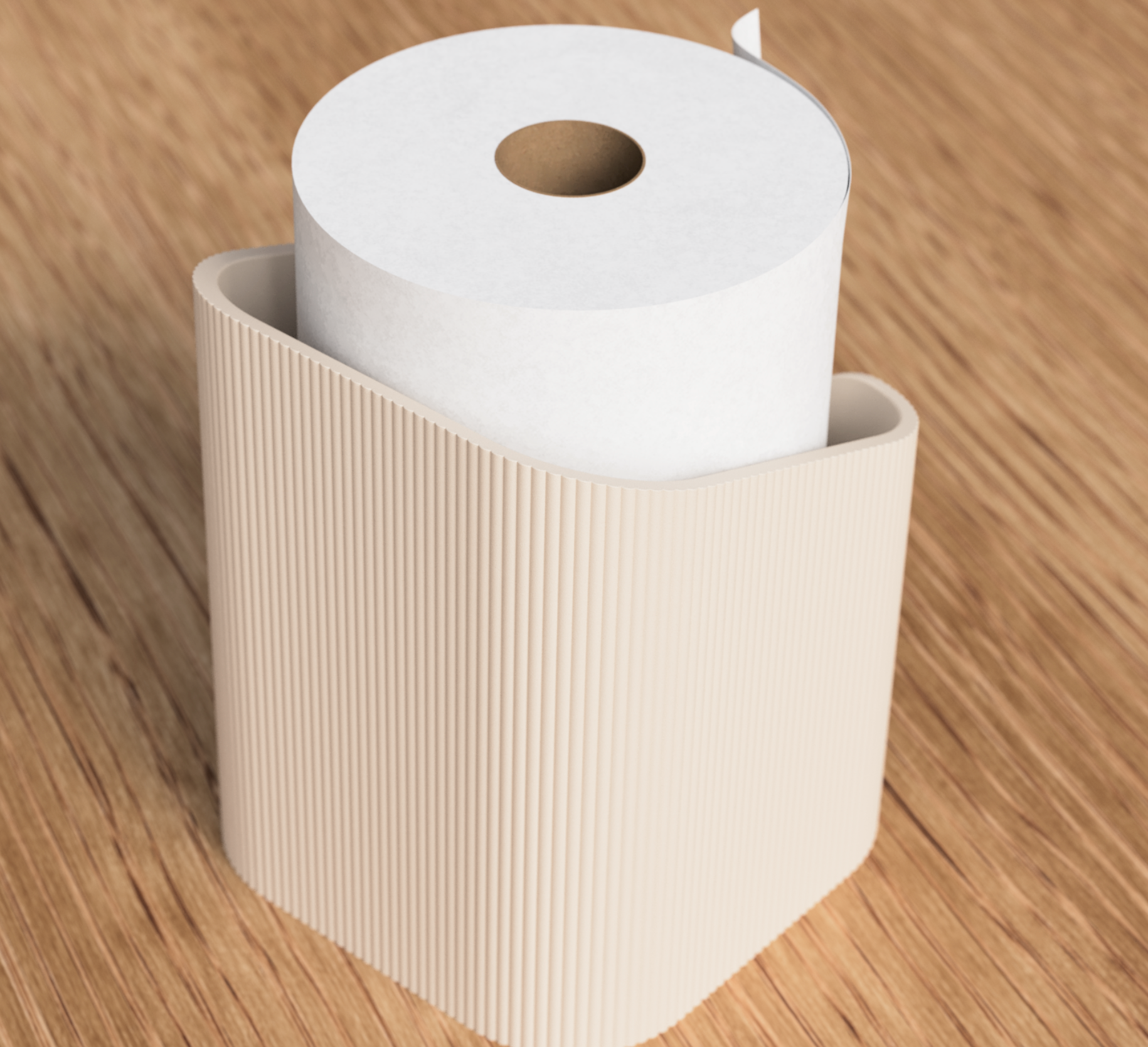 Japandi Paper Towel Holder – Freestanding 3D Printed Kitchen Stand | UK Made