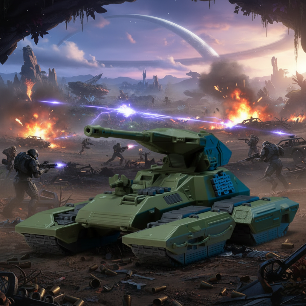 M808 Scorpion Tank – Halo 3D Printed Vehicle Kit | Moving Tracks & Rotating Turret