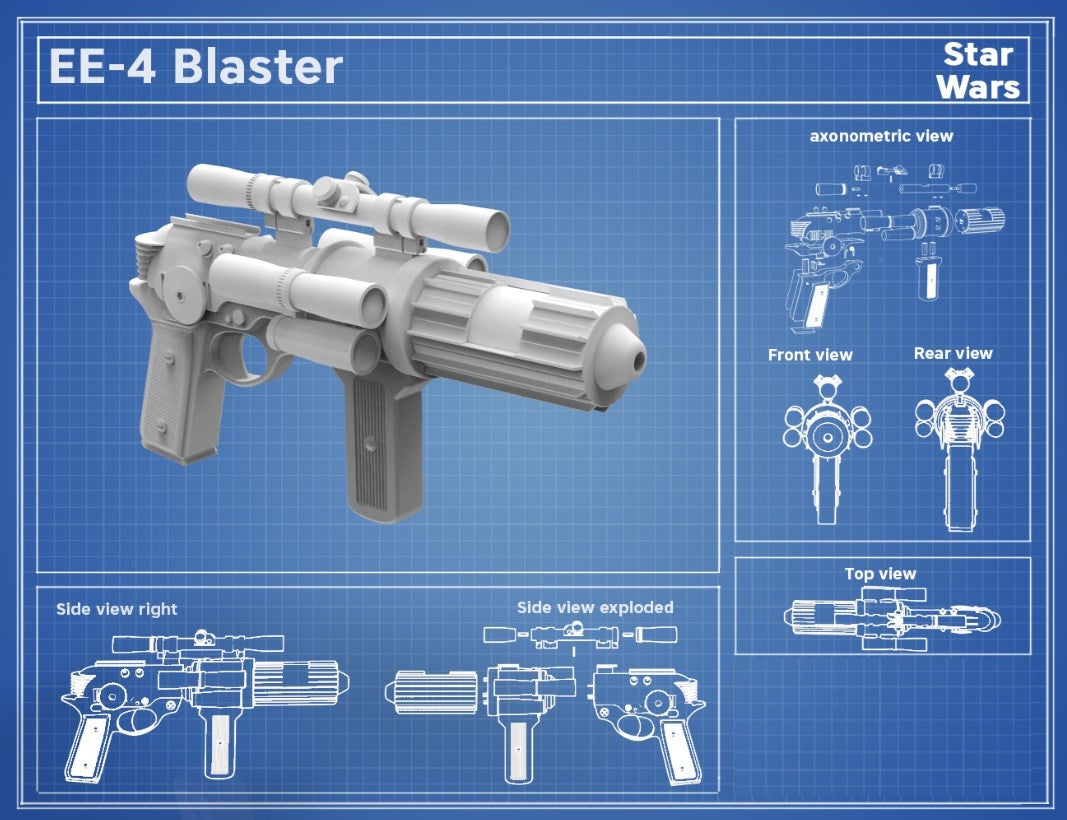 EE-4 Blaster Model Kit | Cosplay | Prop | Display Piece