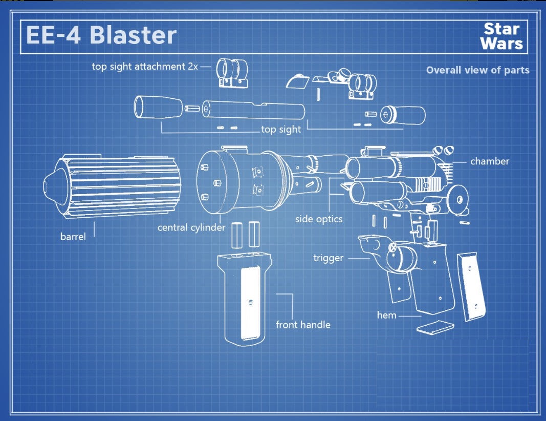 EE-4 Blaster Model Kit | Cosplay | Prop | Display Piece