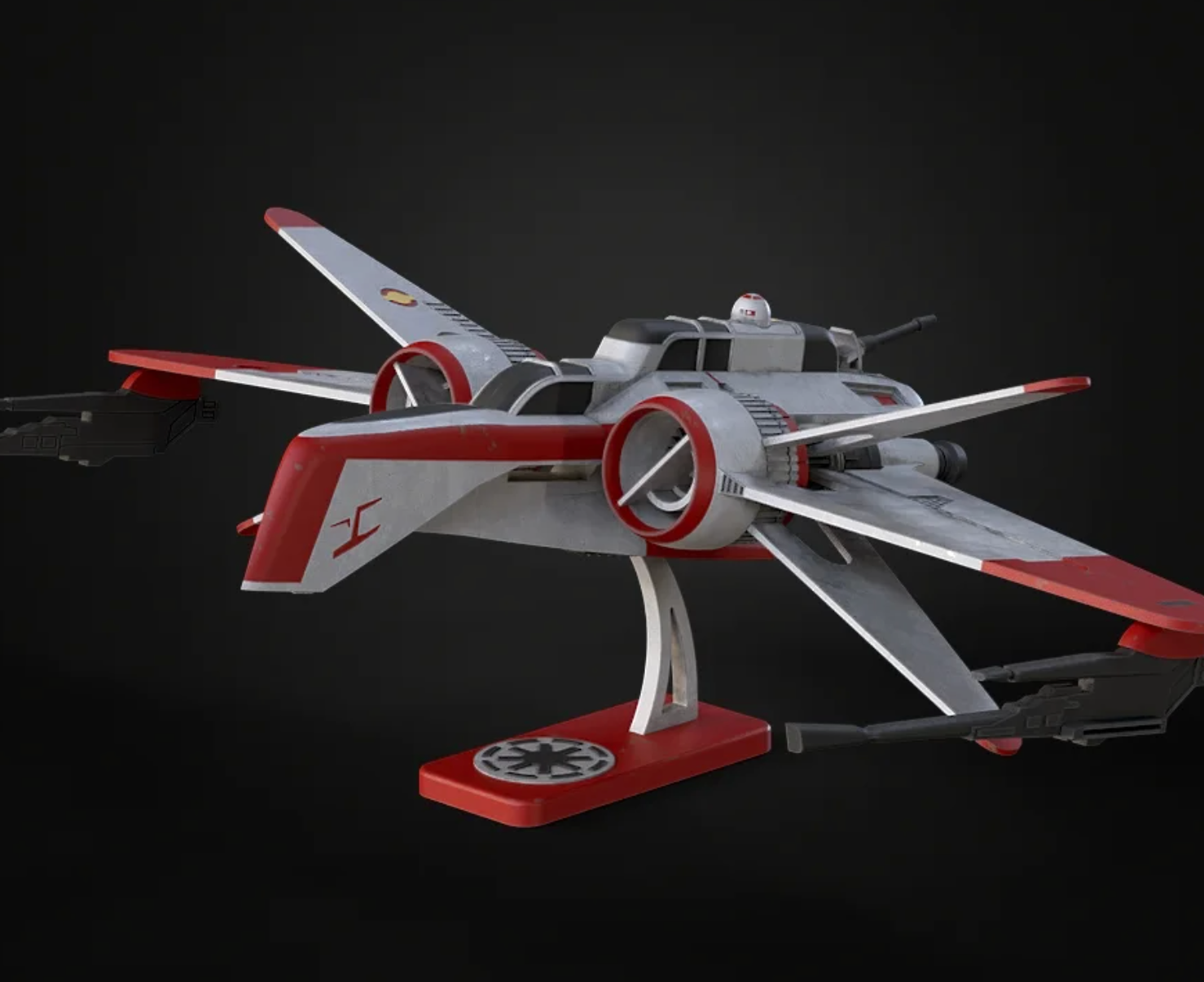 ARC-170 ship kit card 1:60 scale - 3d Printed | push fit