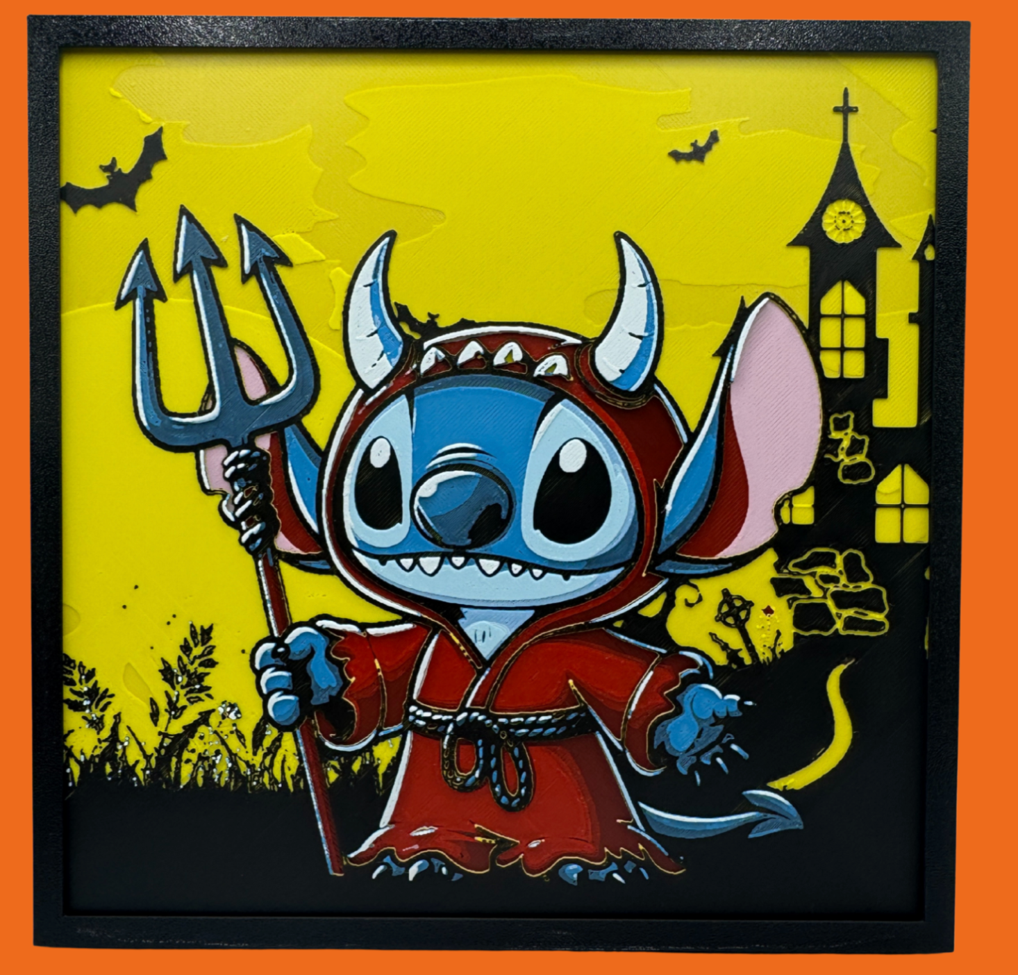 Tableau d'art 3D en couches - Œuvre de Stitch