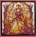 Panneau d'Art 3D Superposé - Princesse Peach