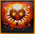 Panneau d'art 3D en couches - Majora's Mask