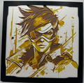 Panneau d'art 3D en couches - Overwatch Tracer