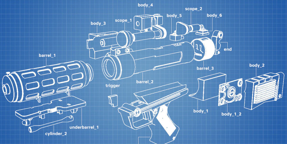 Blaster Model Kits from SW -  Model Variants from  DL / DC / DT Specification