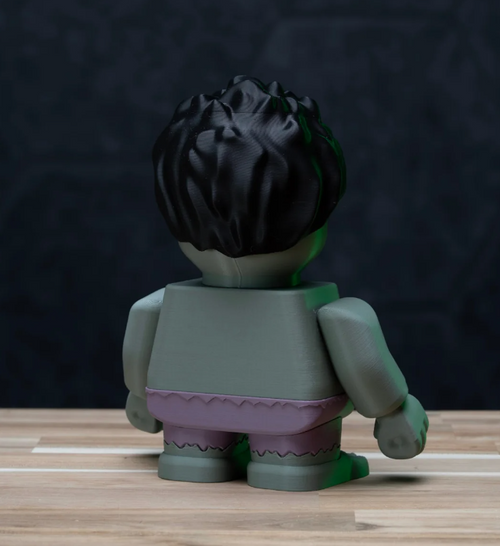 Chunky Hulk 3D printed model kit, alternate angle