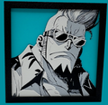 Franky One Piece layered 3D printed Hueforge wall art panel