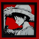 Monkey D. Luffy One Piece layered 3D printed Hueforge wall art panel