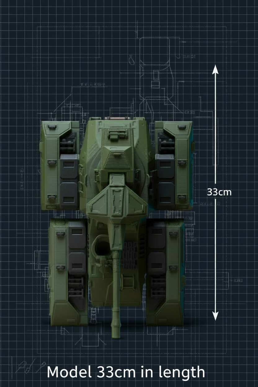 M808 Scorpion Tank – Halo 3D Printed Vehicle Kit | Moving Tracks & Rotating Turret