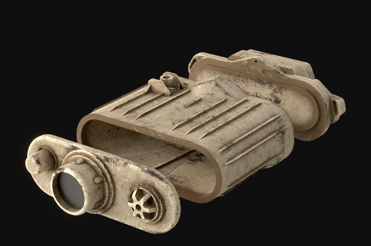 Macrobinoculars prop kit digital render, side angle