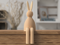 Minimalist Easter Bunny Shelf Decoration | Modern Spring Home Décor