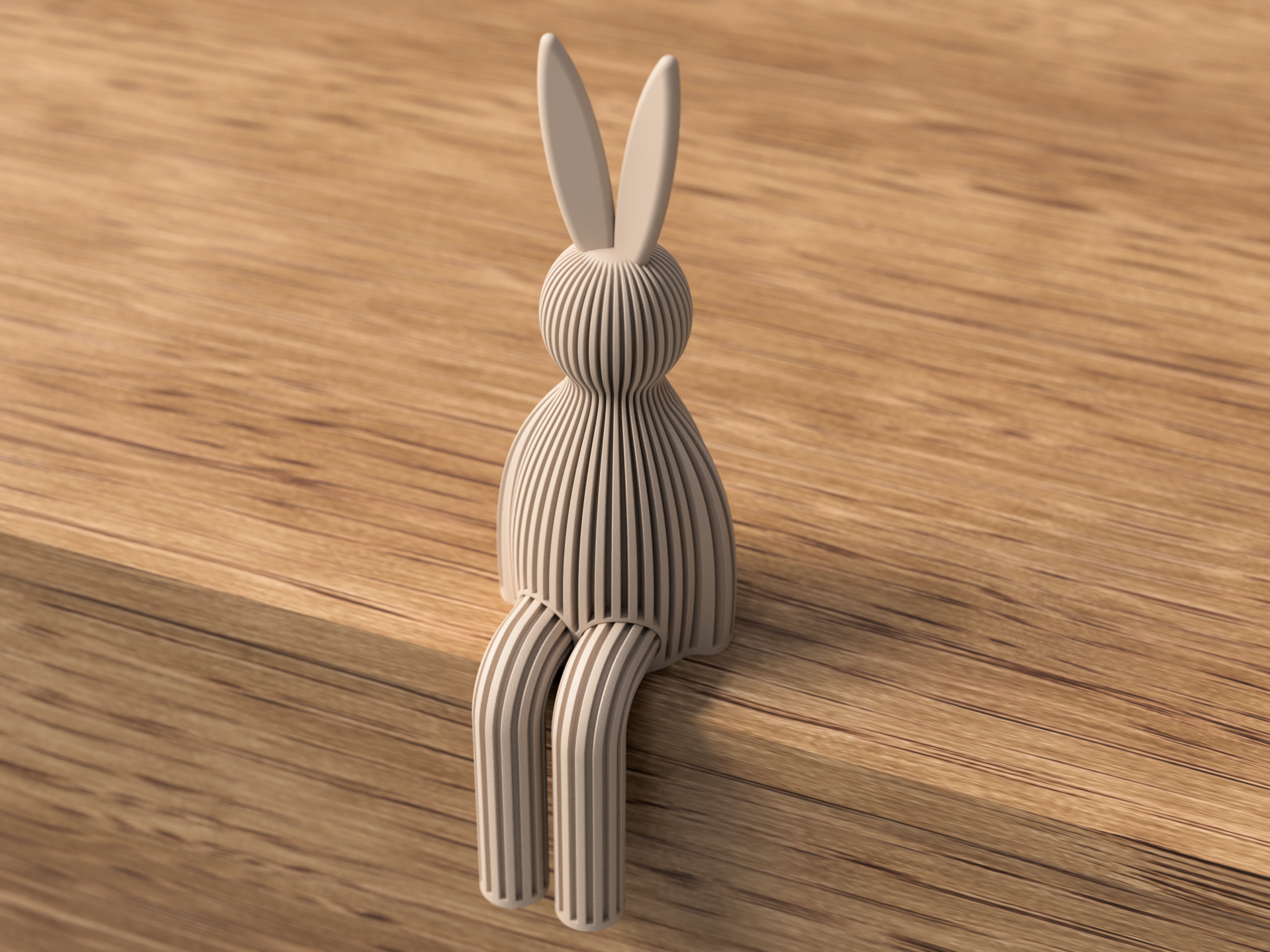 Minimalist Easter Bunny Shelf Decoration | Modern Spring Home Décor