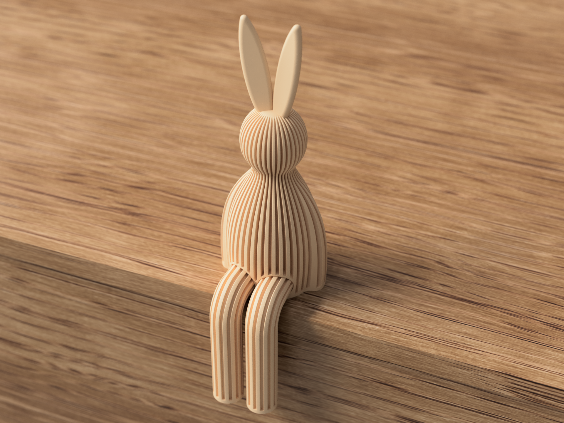 Minimalist Easter Bunny Shelf Decoration | Modern Spring Home Décor