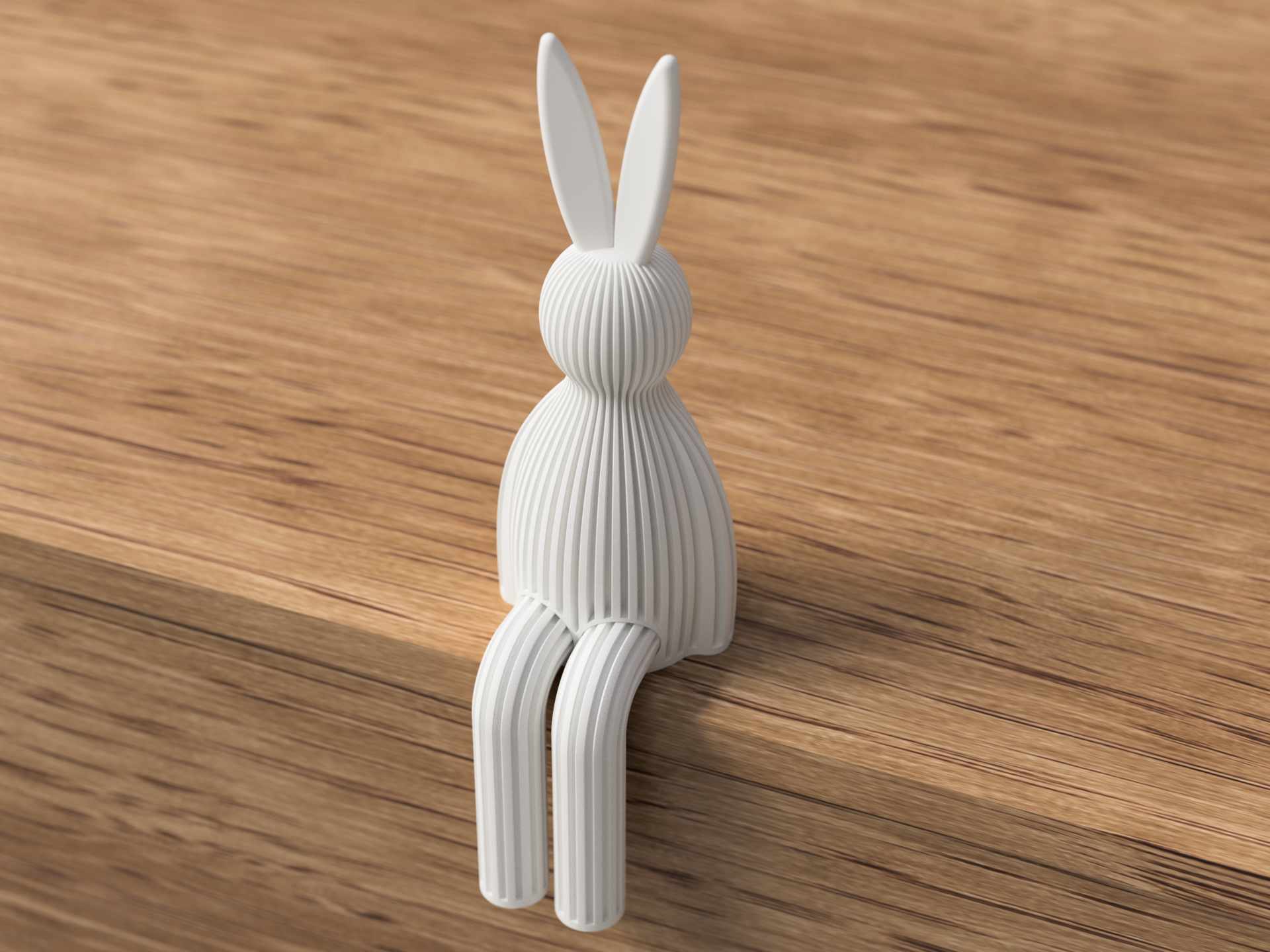 Minimalist Easter Bunny Shelf Decoration | Modern Spring Home Décor