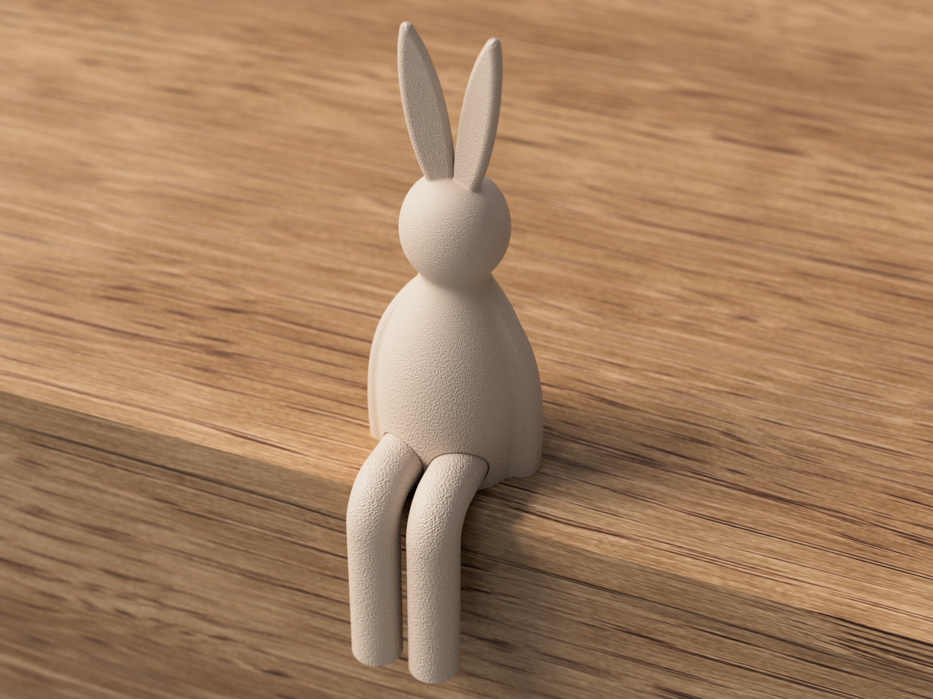 Minimalist Easter Bunny Shelf Decoration | Modern Spring Home Décor