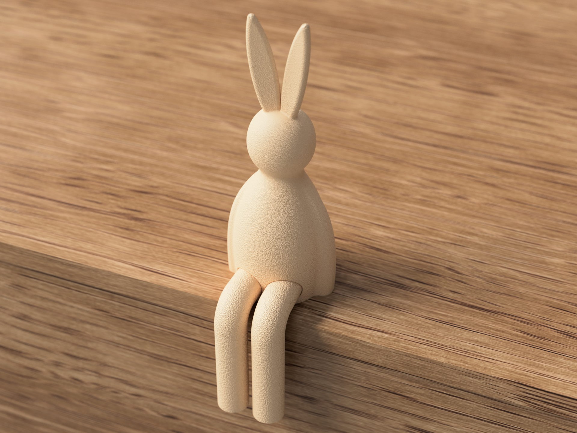 Minimalist Easter Bunny Shelf Decoration | Modern Spring Home Décor