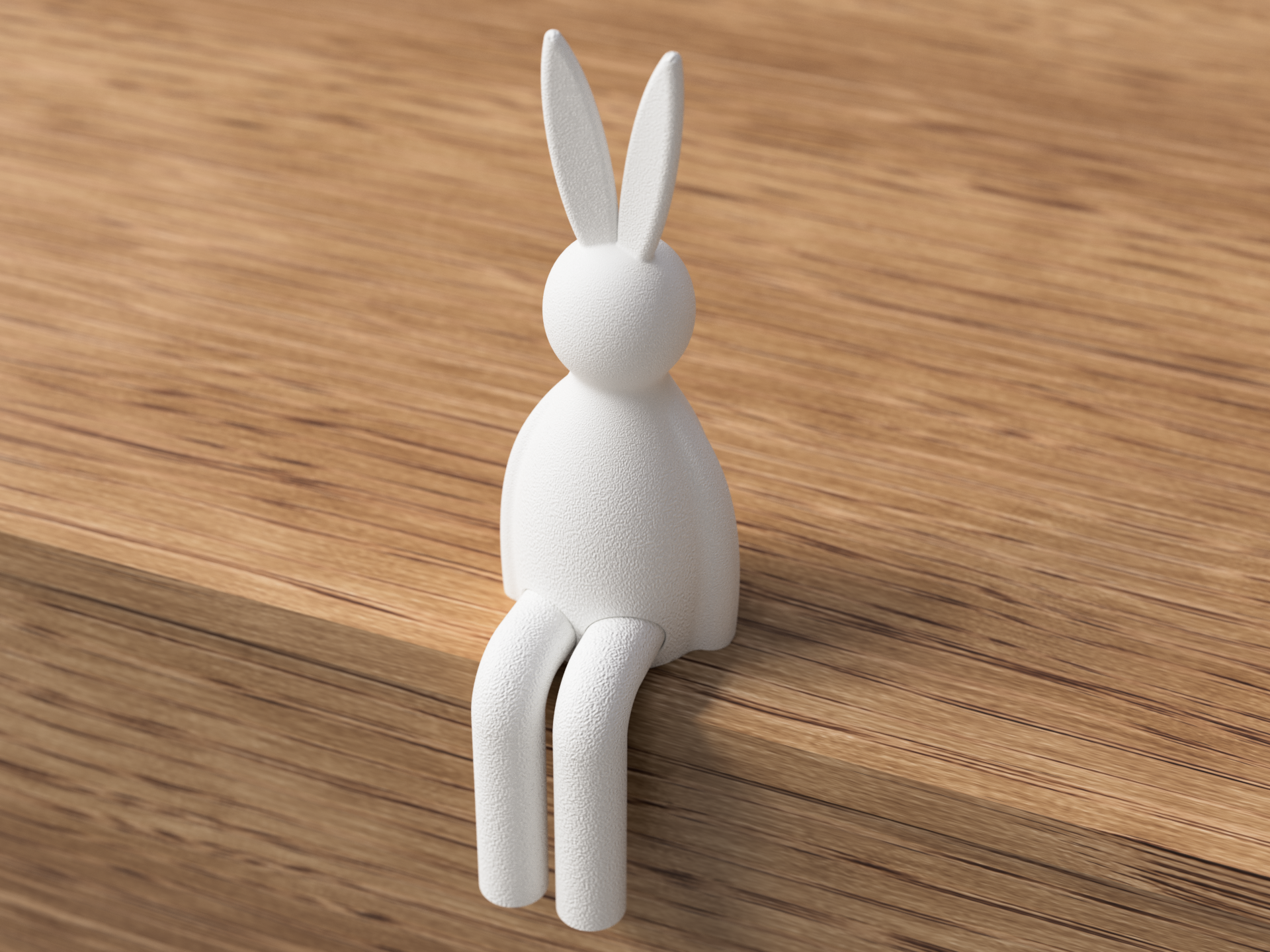 Minimalist Easter Bunny Shelf Decoration | Modern Spring Home Décor