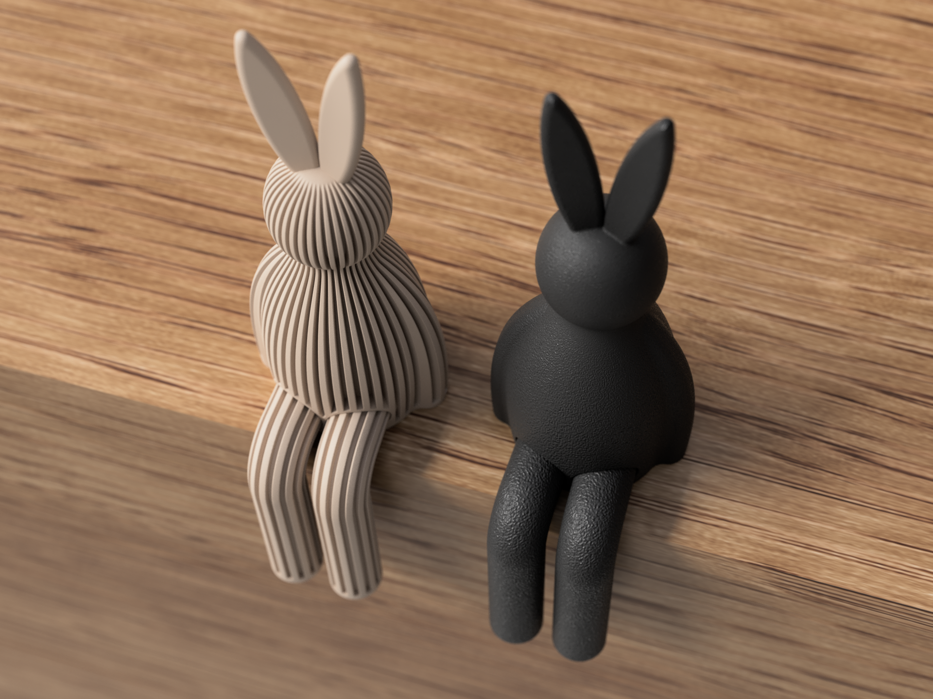 Minimalist Easter Bunny Shelf Decoration | Modern Spring Home Décor