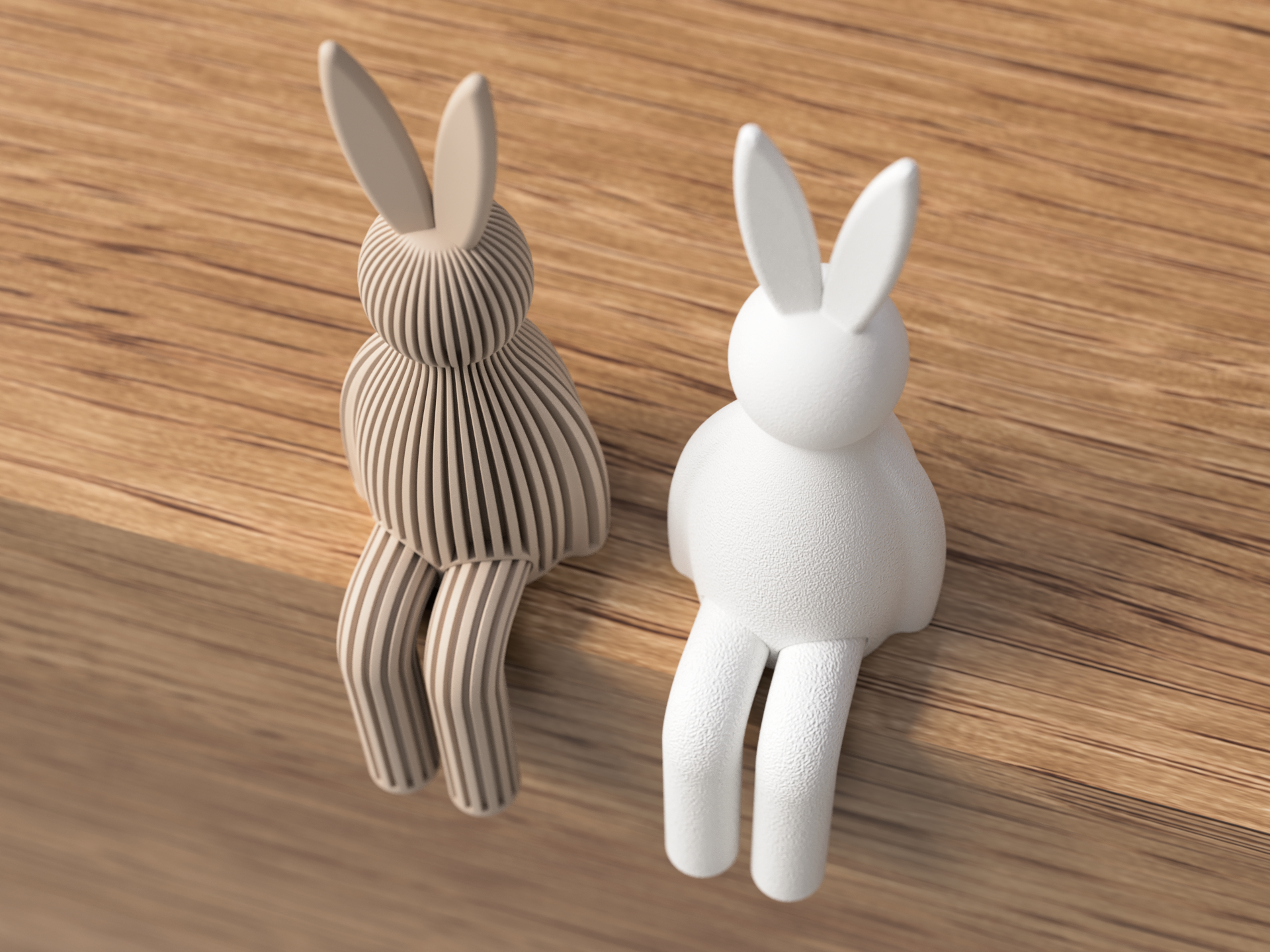 Minimalist Easter Bunny Shelf Decoration | Modern Spring Home Décor