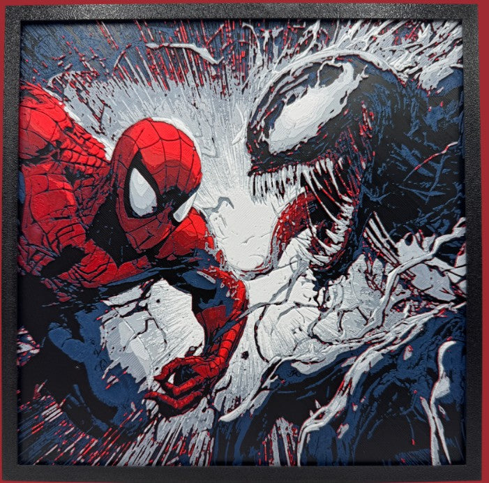Spiderman contre Venom – Impression 3D HueForge