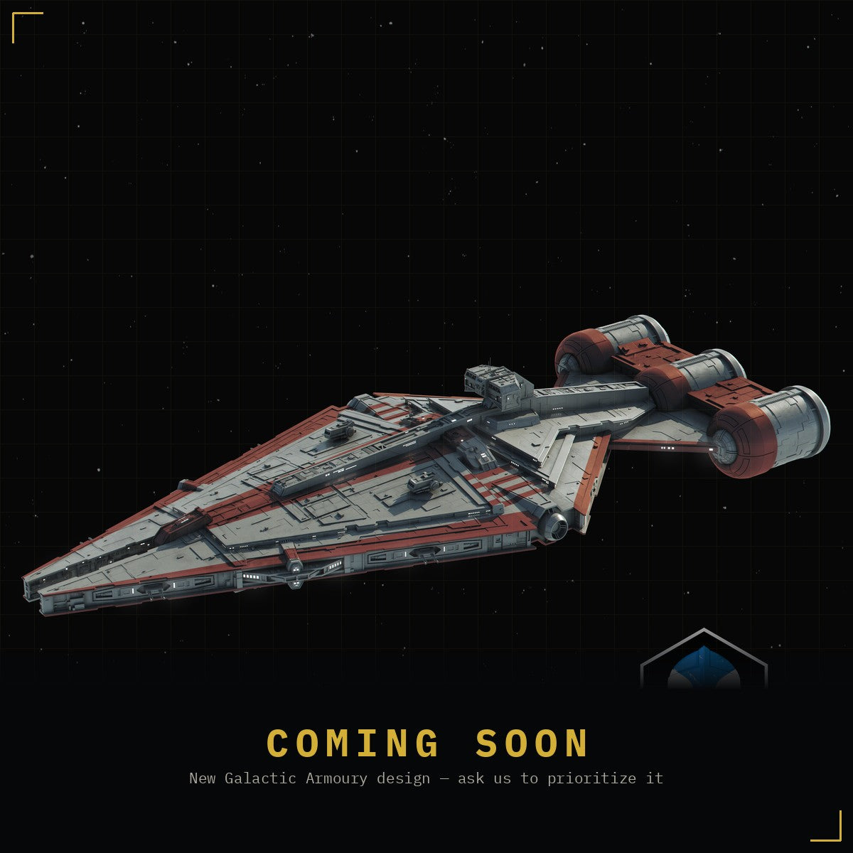 Coming soon — Clone Wars Arquitens Ship, a new Galactic Armoury design