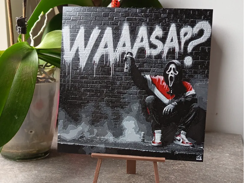 Layered 3D Art Panel - Ghostface Hueforge