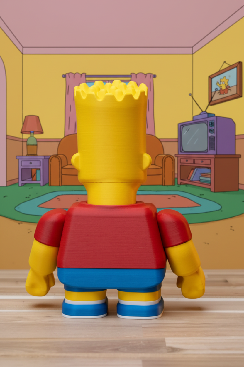 Bart Back View - Springfield Backdrop