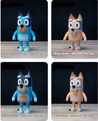 Bluey Heeler Family Model Kits