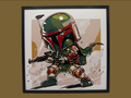 Boba Fett Chibi Star Wars layered 3D wall art panel