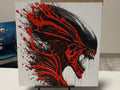 Xenomorph bust layered 3D wall art panel, front view