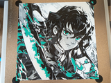 Muichiro Tokito Demon Slayer layered 3D wall art panel