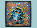 Seismitoad Pokémon layered 3D printed Hueforge wall art panel in a black frame