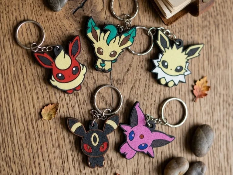 Pokemon Eevee Evolution keychain set