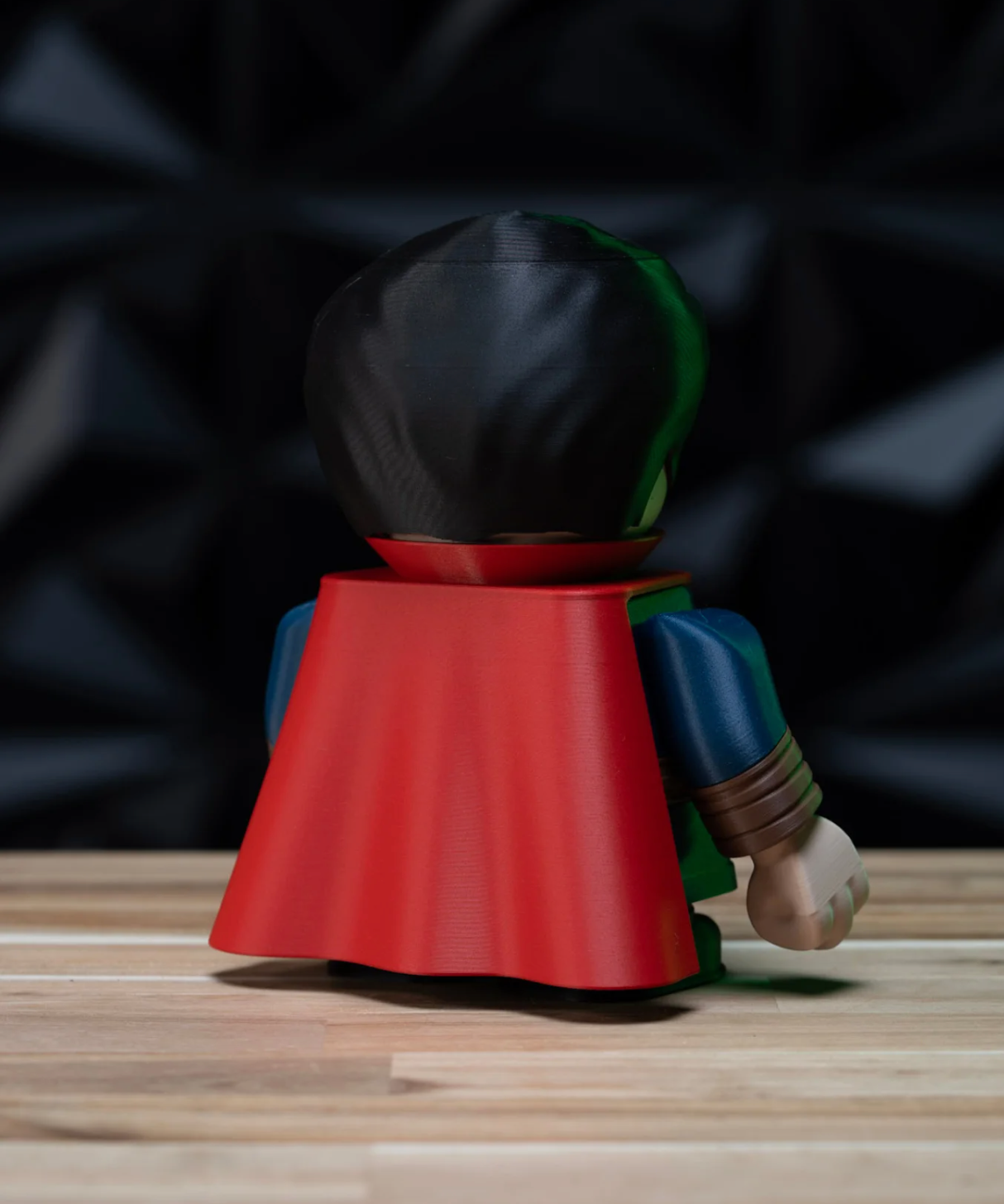Chunky Dr Strange 3D printed model kit, rear view showing cape