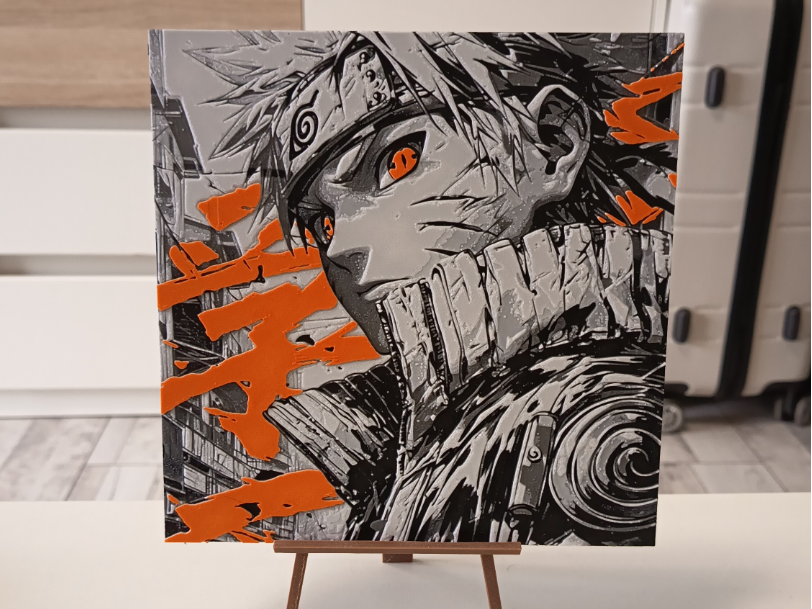 Naruto Uzumaki layered 3D wall art panel