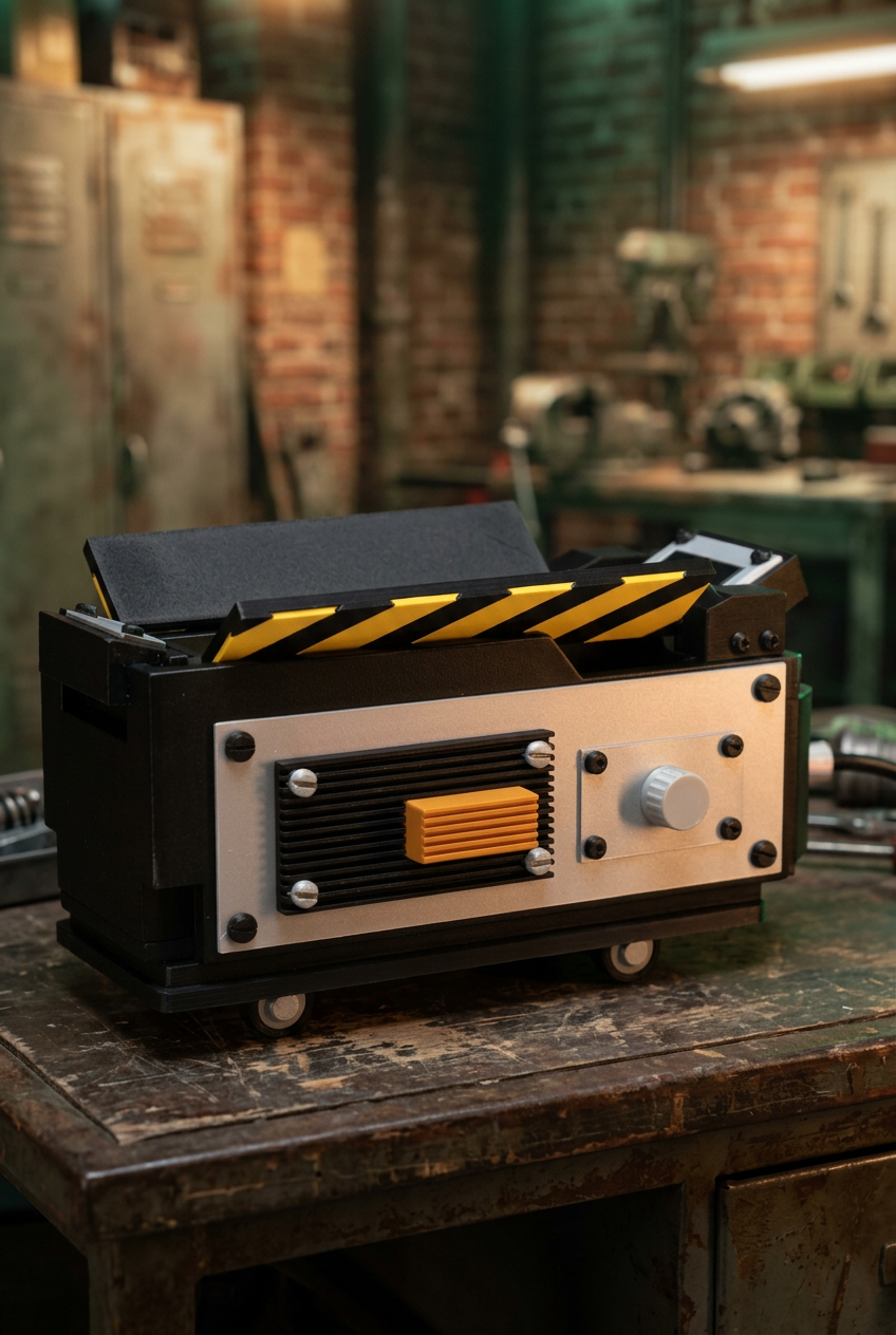 Ghost Trap vent close-up with firehouse workshop background