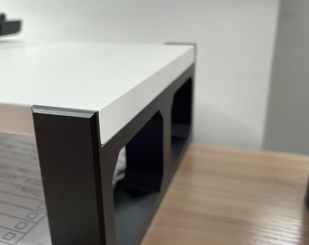 Desk Riser/Stand legs fits Ikea BURHULT Shelf - Security hook