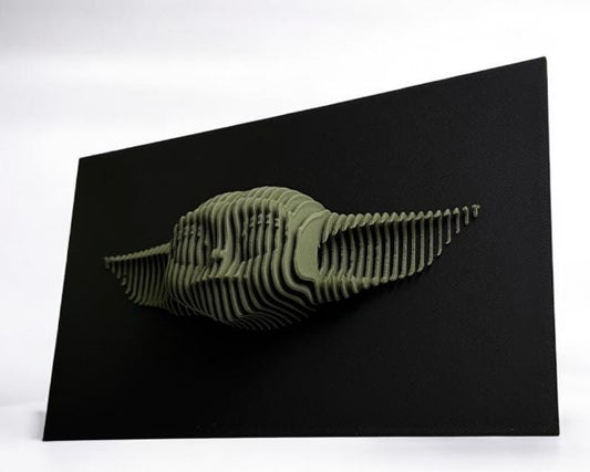 Layered sculpture of iconic Sci-Fi Movie Figures. Collect all of them to make stunning wall or desk display.