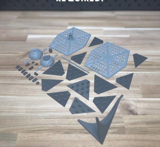 Tie Fighter build kit - No Glue push fits together (3d Printed)