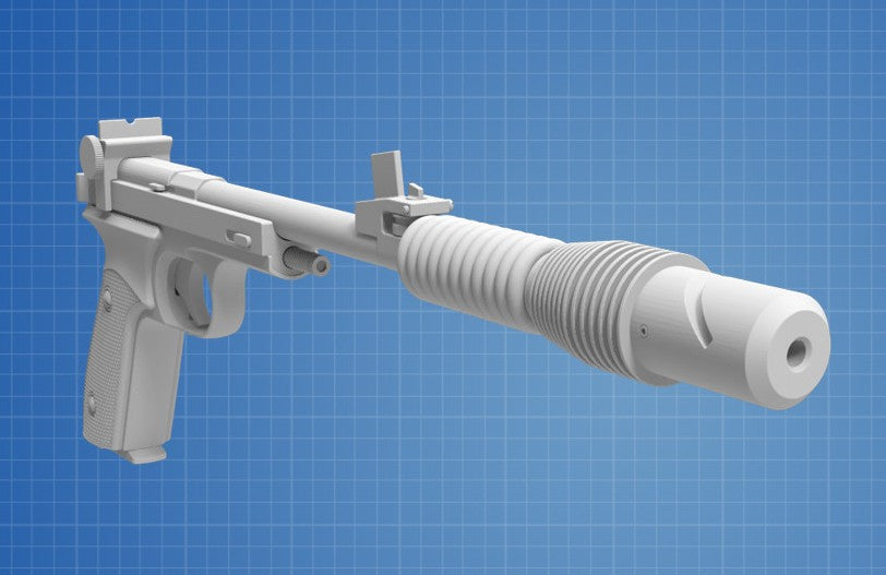 Rebellenführer-Verteidiger-Blasterpistole – 3D-gedruckter Modellbausatz