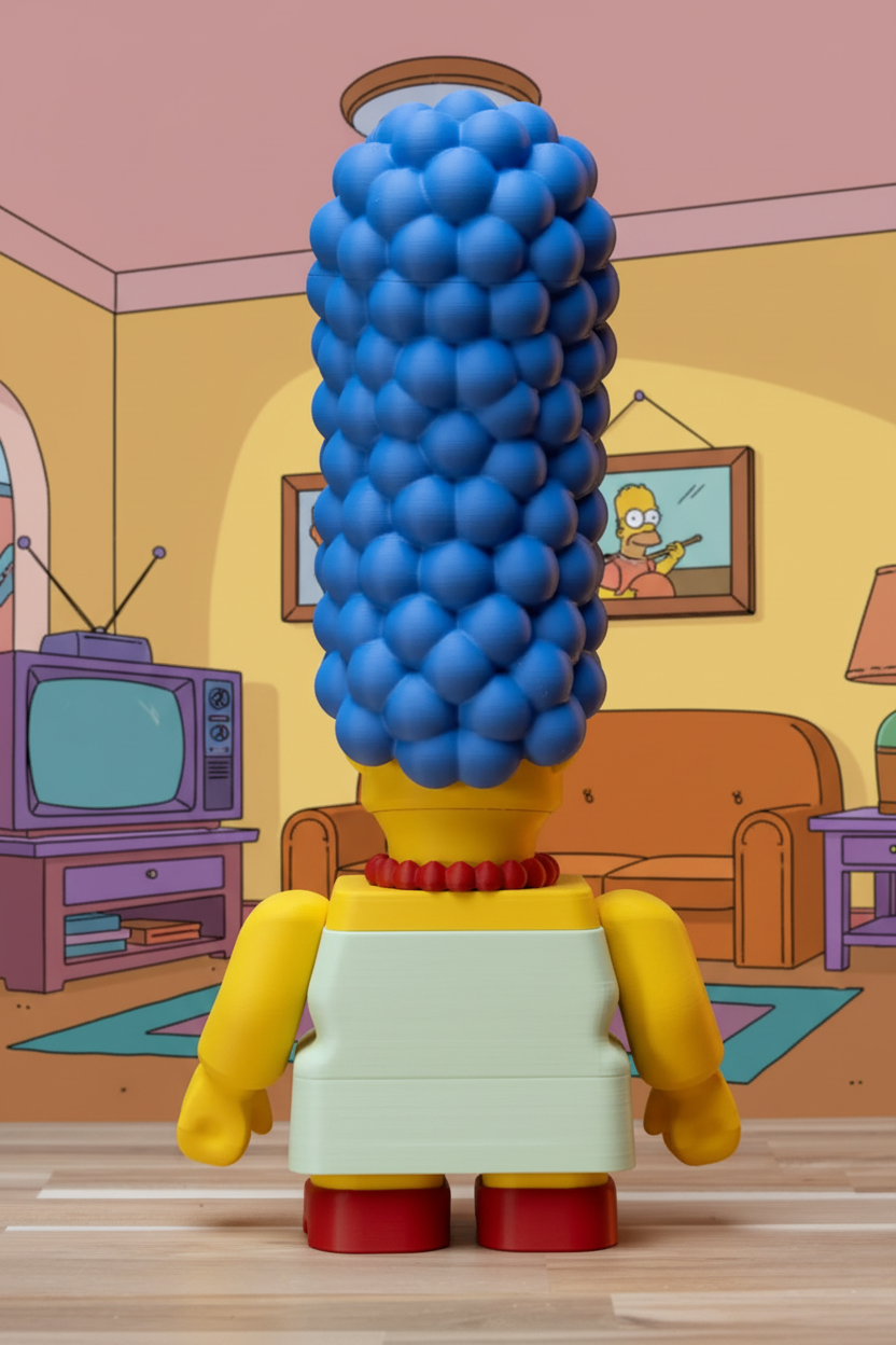 Marge Back View - Springfield Backdrop
