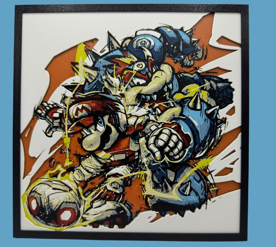 Super Mario Strikers - Mario & Bowser Artwork