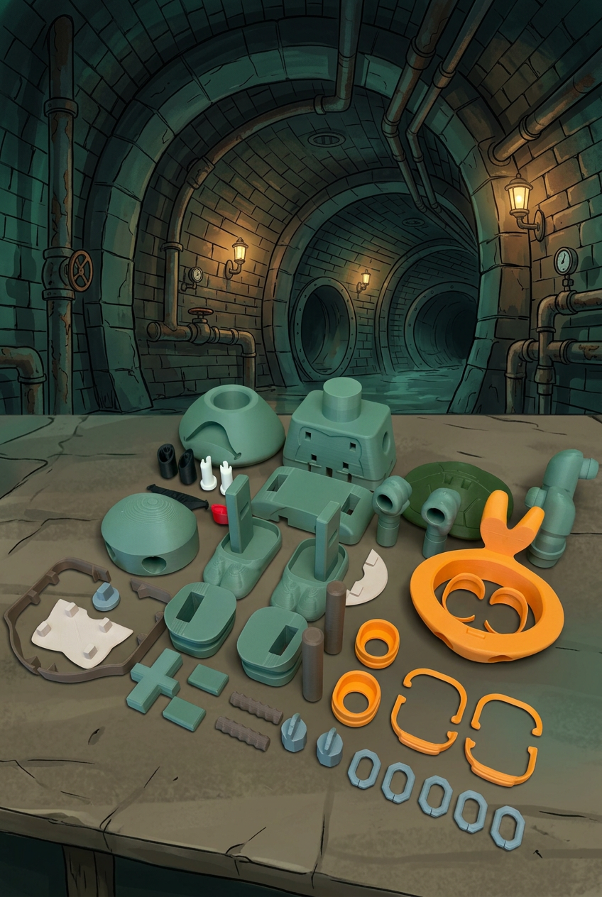 Michelangelo kit parts