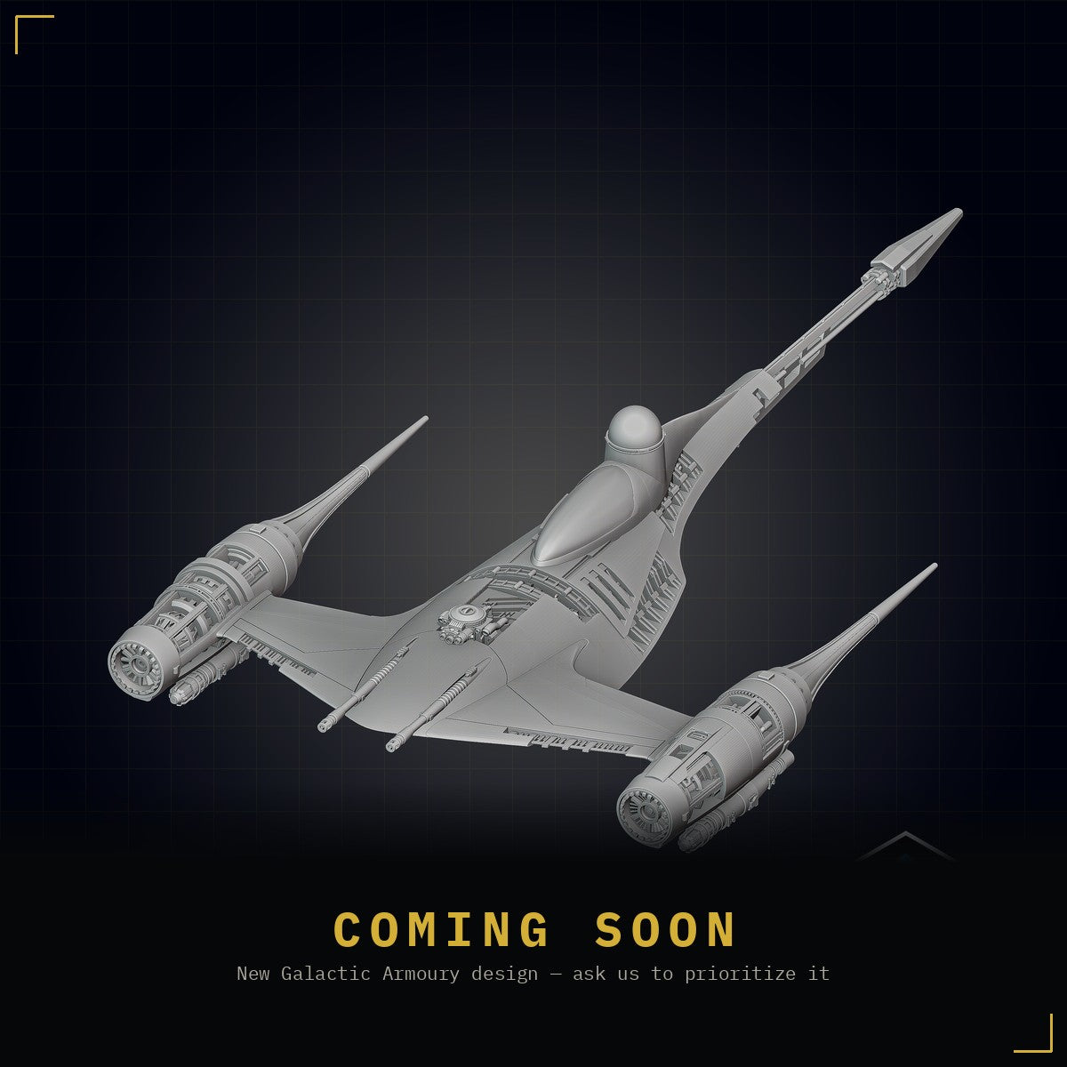 Coming soon — Mando's N-1 Starfighter, a new Galactic Armoury design