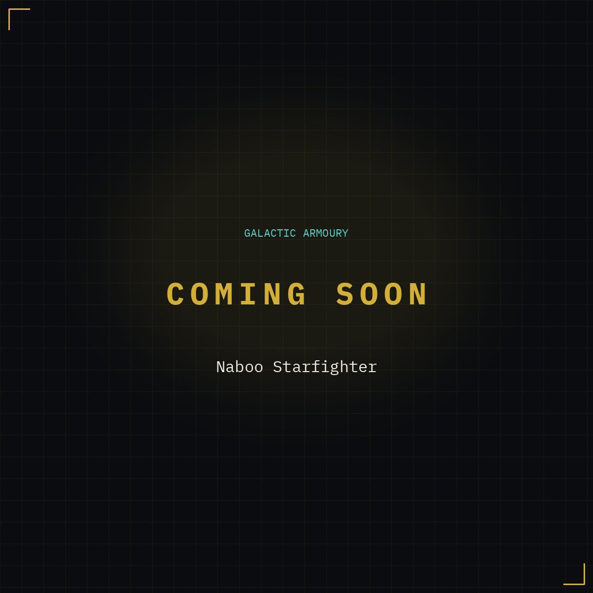 Coming soon — Naboo Starfighter, a new Galactic Armoury design