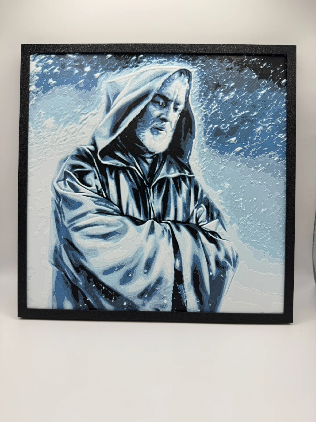 Obi-Wan Kenobi Hermit Star Wars layered 3D wall art panel