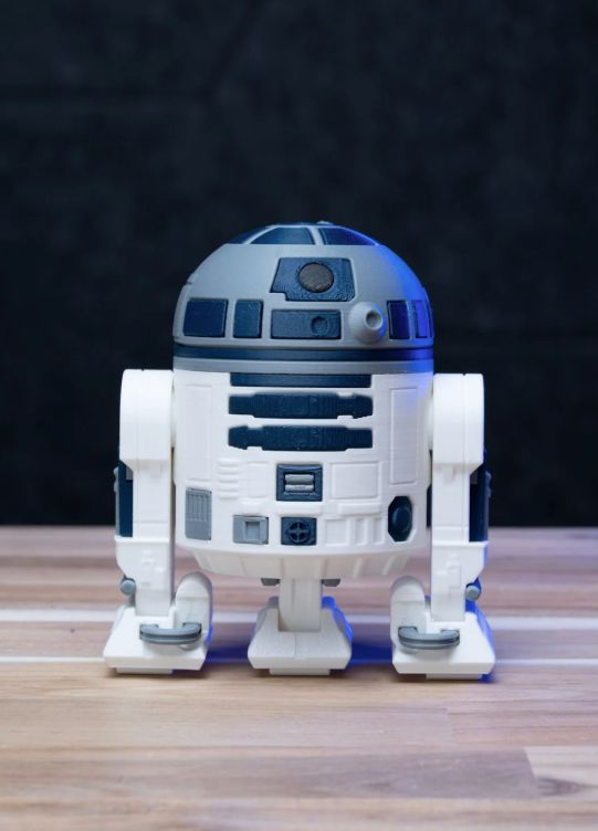 Chunky R2-D2 3D printed model kit, additional detail view